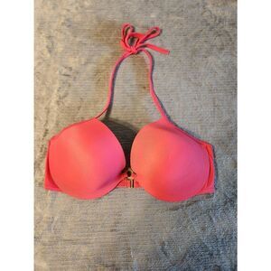 Victoria's Secret Size 36D Biofit Push Up Halter Bikini Top Pink